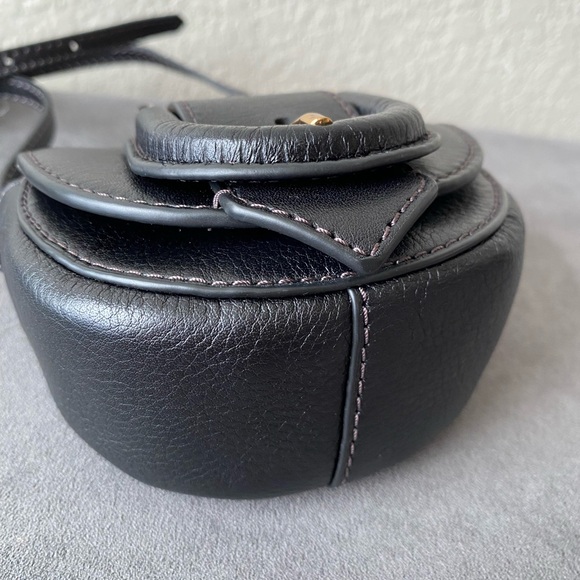 Fossil Black Leather Harwell Mini Flap Crossbody Purse NWT - Picture 10 of 10